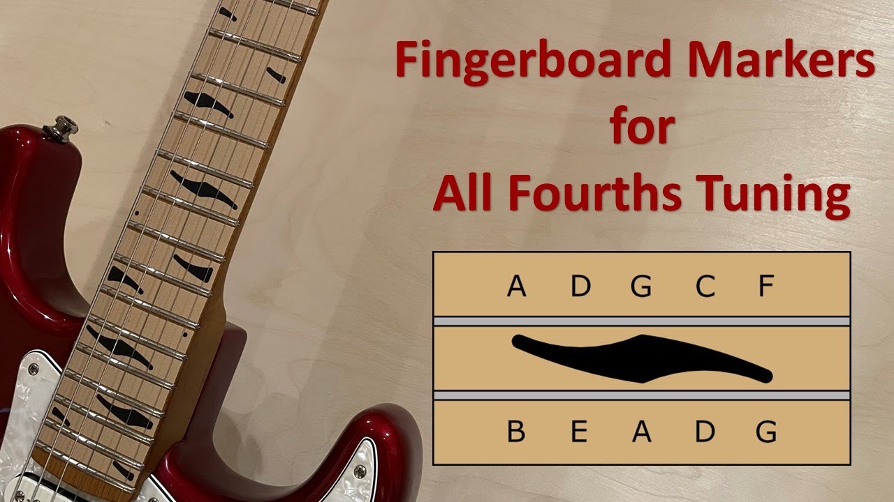 Guitar Fingerboard Markers for All-Fourths Tuning