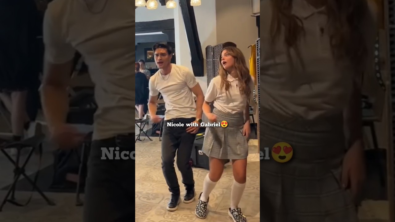 Nicole Wallace with Gabriel Guevara ❤️ Culpa Tuya BTS ✨