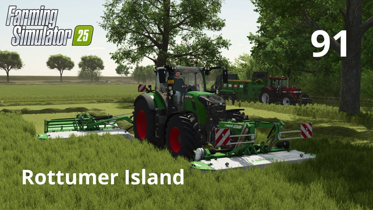MOWING GRASS, CREATING A NEW FIELD AND PLANTING BEANS | ROTTUMER ISLAND #91 | FS25