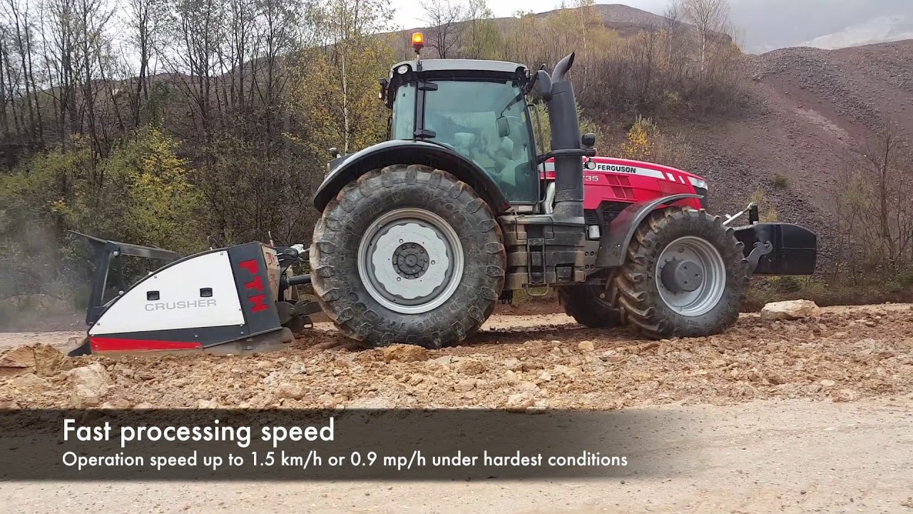 PTH Crusher 2500 RS & PTH Ripper Heavy Duty maintaining hauling roads for dump trucks