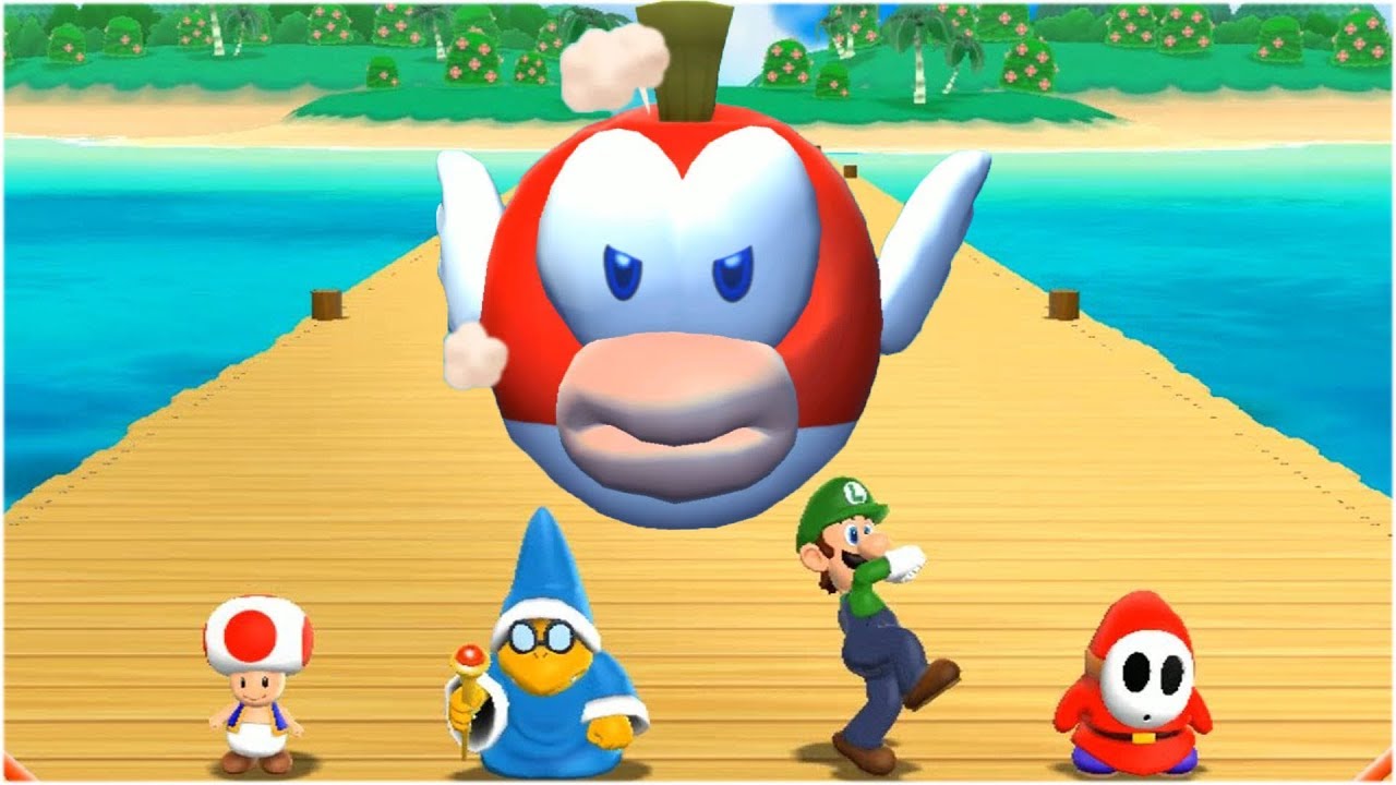 Mario Party 9 Garden Battle  - Toad vs Kamek vs Luigi vs Shy Guy Gameplay | MARIOGAMINGHUB