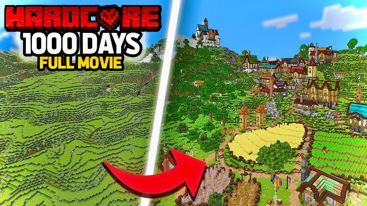 I Survived 1000 Days in Minecraft Hardcore (FULL MOVIE)