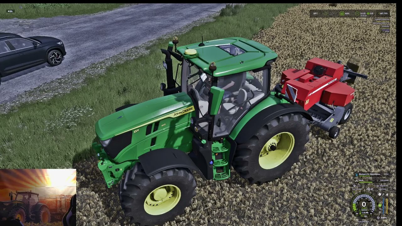LS 25 Hof Bergmann Stroh einfahren