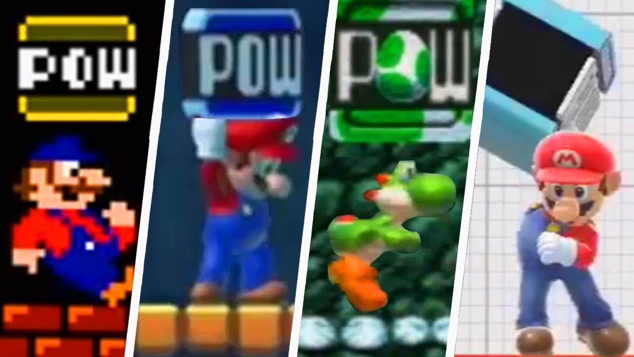 Evolution of POW Blocks in Super Mario Games (1983 - 2019)
