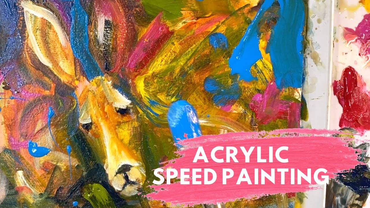 Loose Painting with Acrylics | Speed Painting Easy Painting Tutorial ONLINE ART COURSES Helen Norton