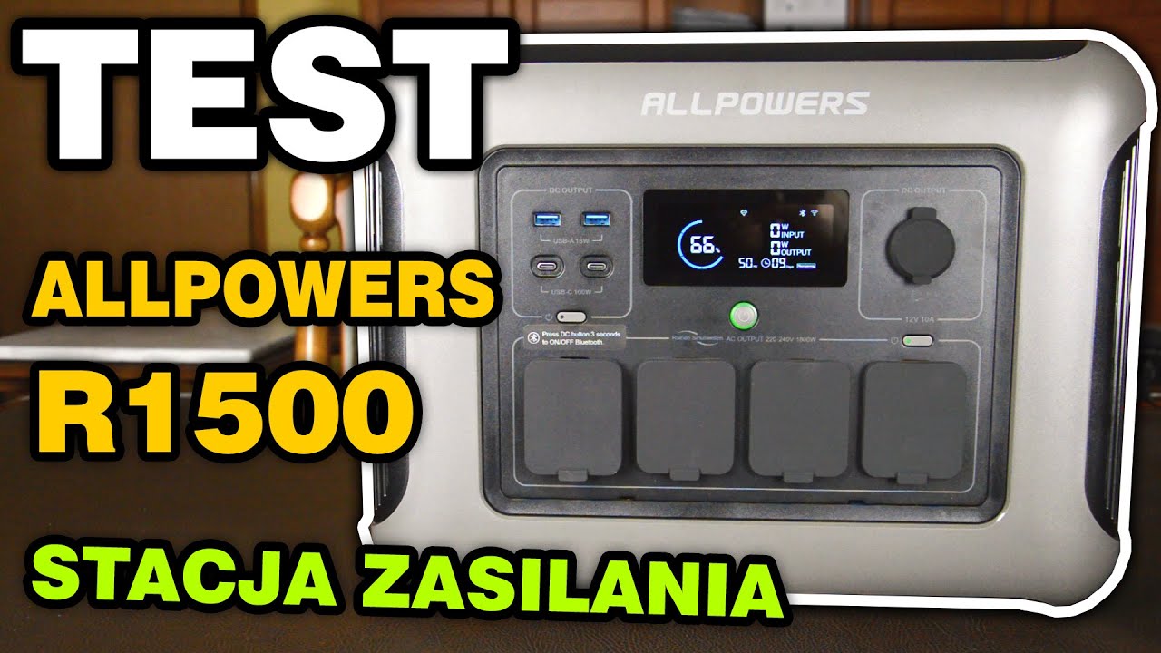 Test stacji zasilania ALLPOWER R1500