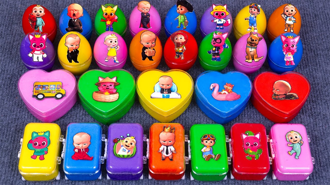 Pinkfong Bubble Slime Colors! Jeni & Bebefinn, Hogi Mix Cute Clay 💖 ASMR