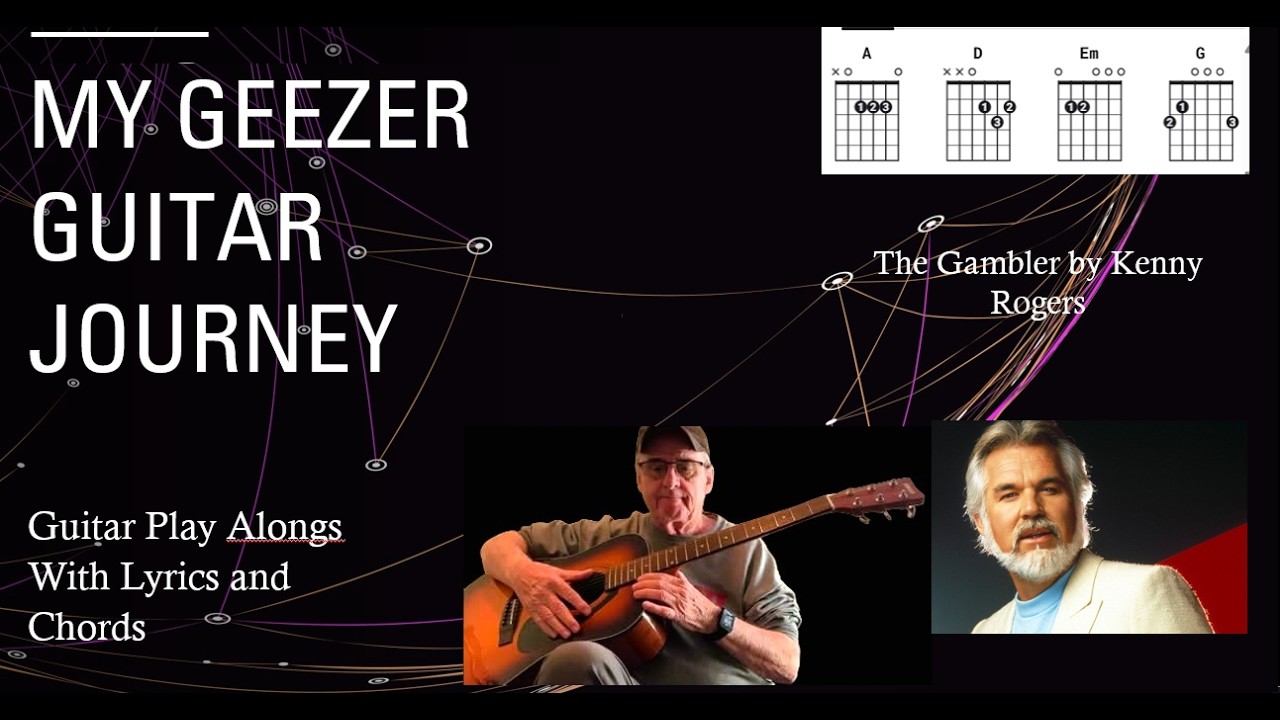 The Gambler by Kenny Rogers easy guitar play along with lyrics and chords