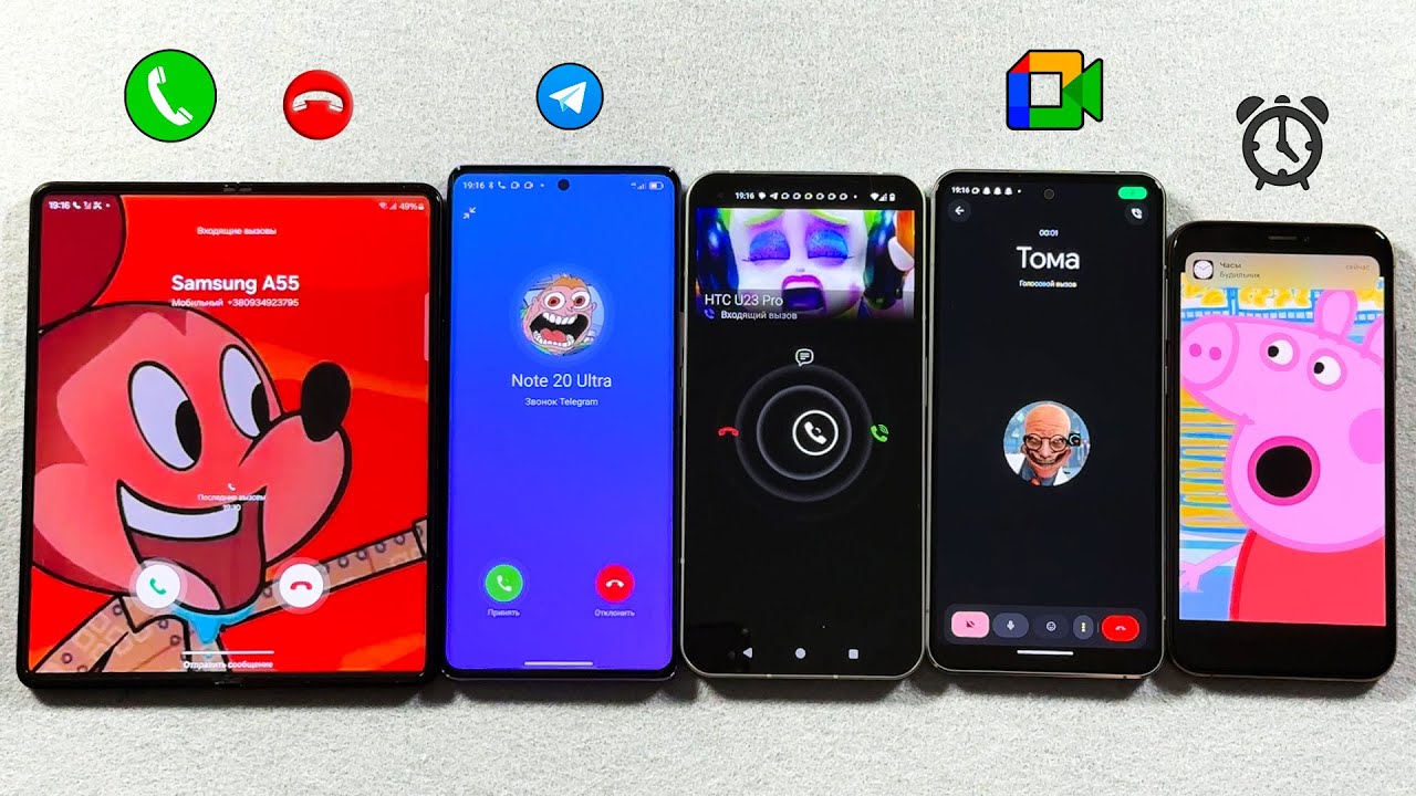 Telegram, Viber, Meet, Alarm Z Fold 4 + Blackview A200 Pro + Nothing + Nokia X30 + iPhone Xs