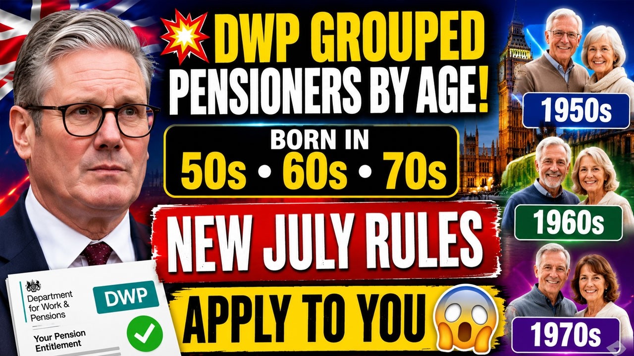 💥 DWP Age Group Update: New July Rules for Pensioners Born in the 50s, 60s & 70s
