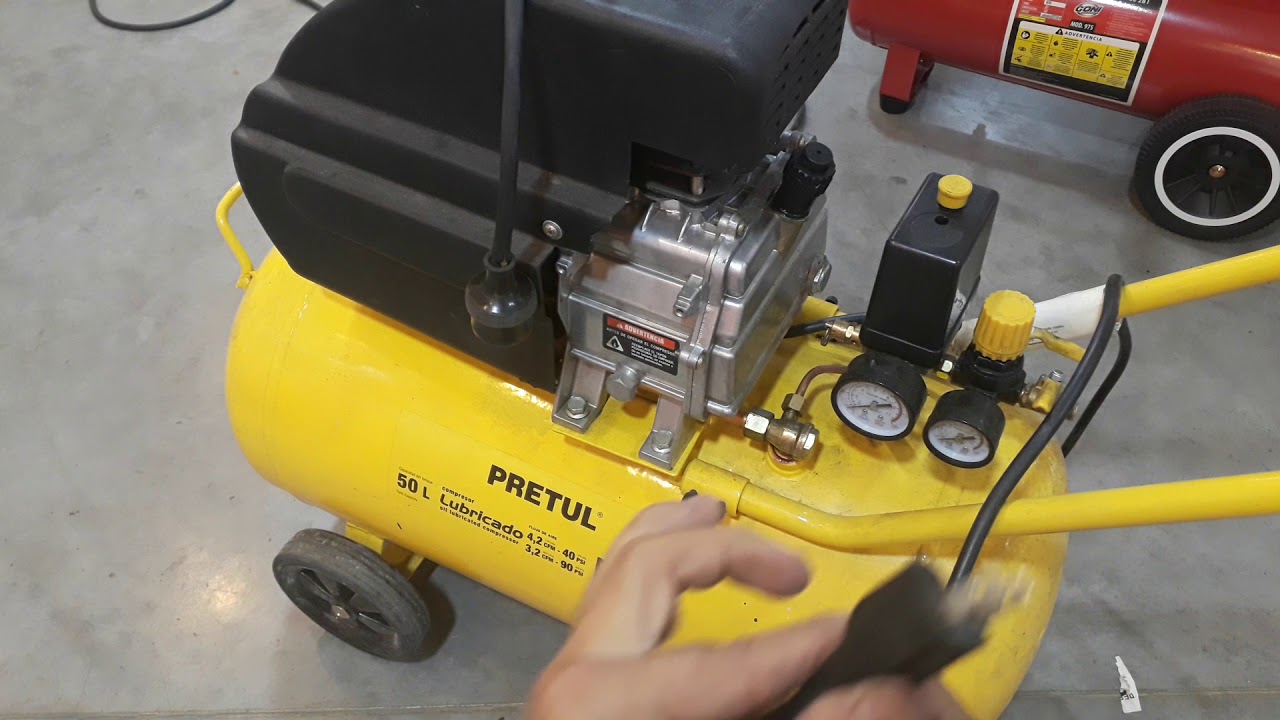 Reparación compresor de aire. El equipo no arranca, no funciona el motor.