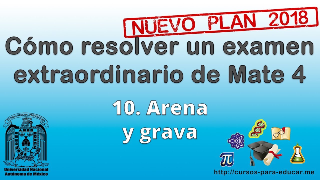 Cómo resolver un examen extraordinario de matemáticas 4 - Situación 10. Arena y grava