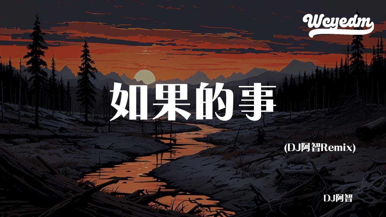 DJ阿智 - 如果的事(DJ阿智Remix)「如果你已经不能控制 每天想我一次」【動態歌詞/pīn yīn gē cí】#DJ阿智 #如果的事 #動態歌詞