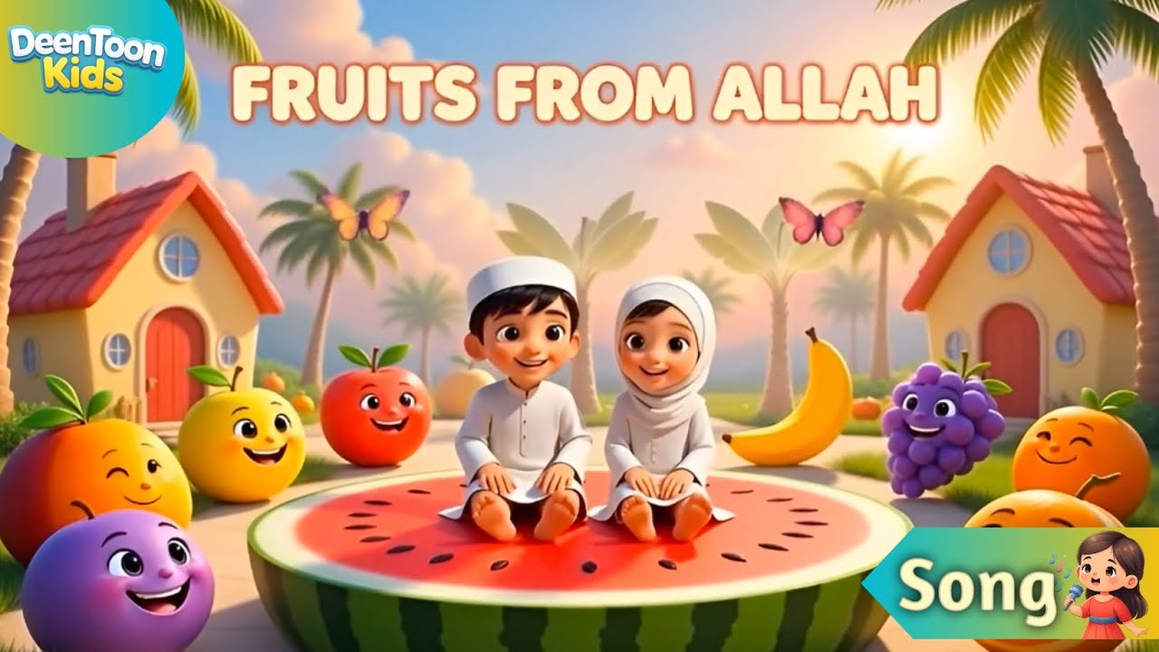 Fruits From Allah 🍎🍌|अल्लाह के फल मीठे प्यारे| Islamic Rhymes for Kids |