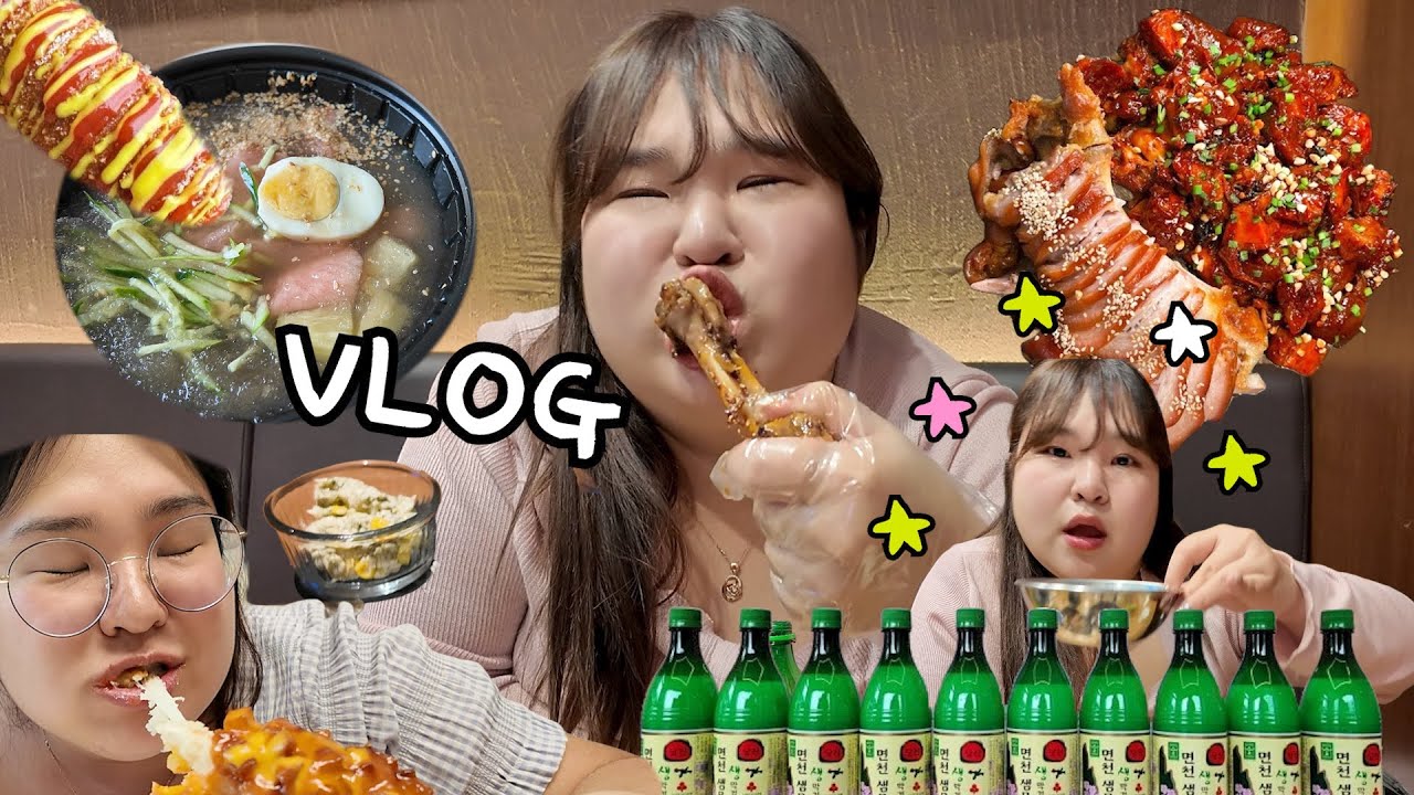 [먹방 브이로그] 106Kg 먹다보니 결국.. 🚨🆘️ 건강 적신호..?! 🥺 갈땐 가더라도 막걸리 한잔 싸아악