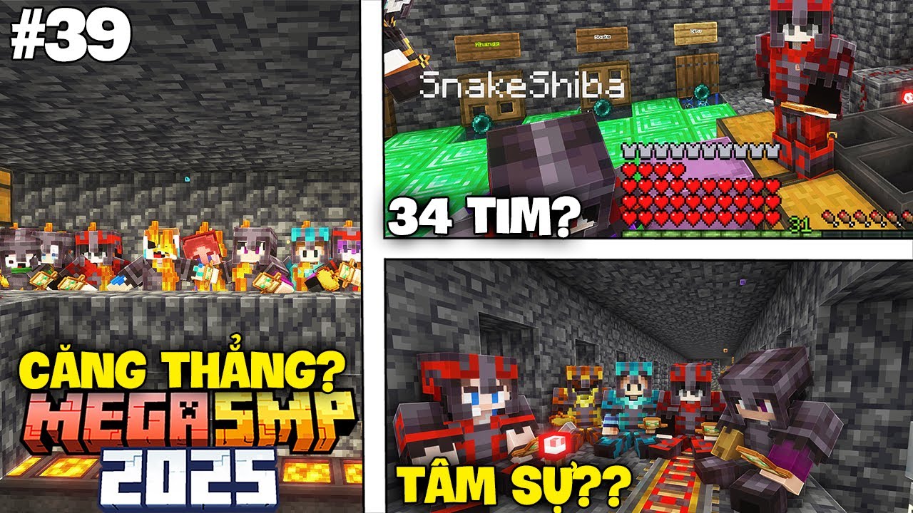 Minecraft Mega SMP 2025* Tập 39 | Sát Thủ Kuro Sỡ Hữu 34 Tim? Anh Em Gọi Vốn Tâm Sự !!!