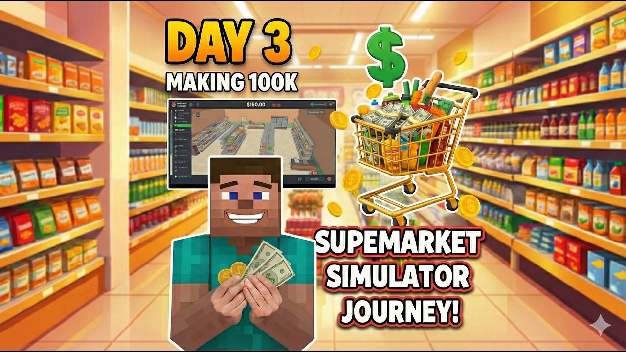 DAY 3 OF MAKING $100K IN SUPERMARKET SIMULATOR