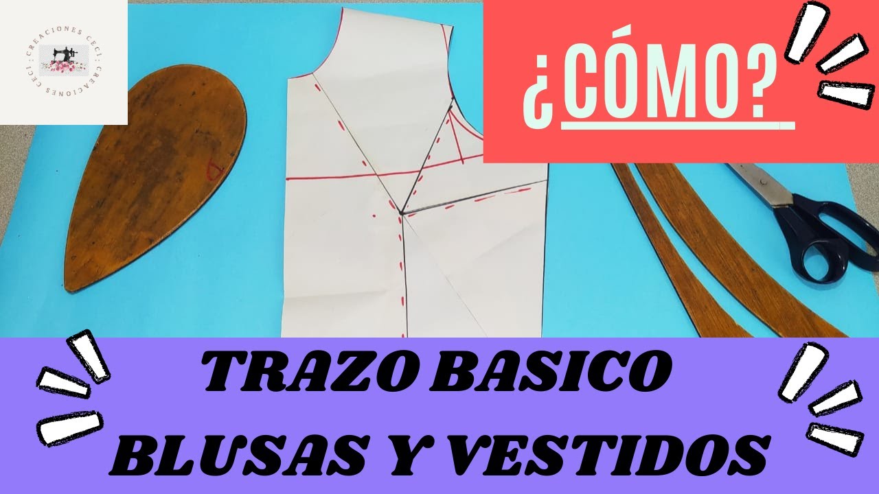 Como hacer trazo básico de blusas y vestidos ¡FÁCIL!
