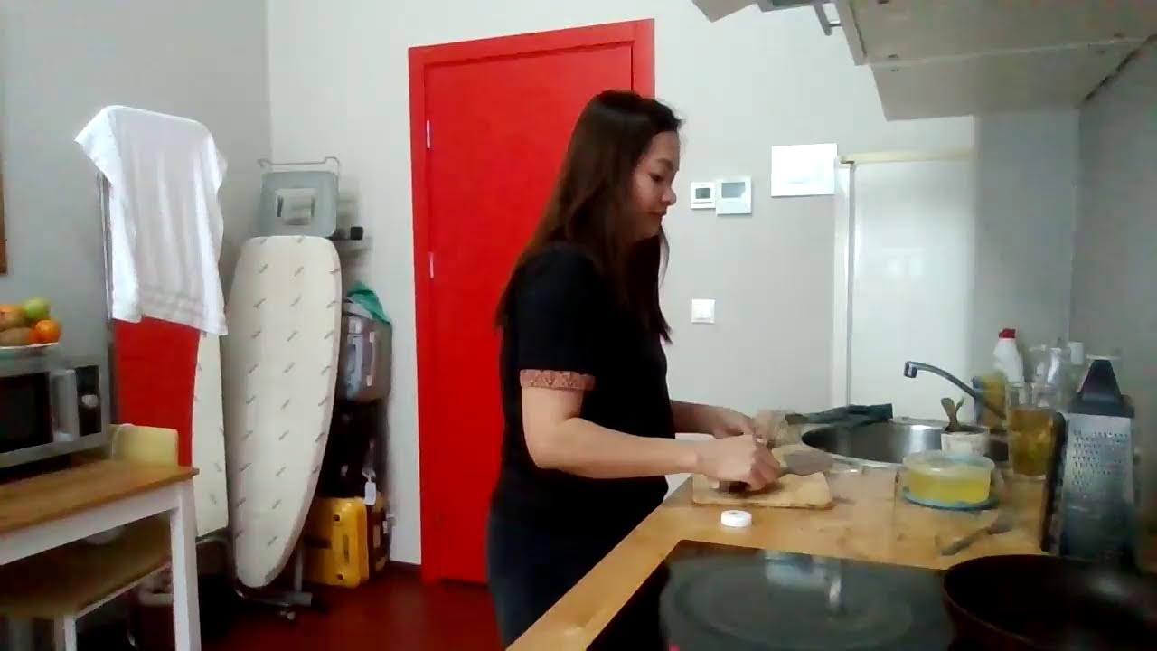 making pancake for my breakfast
