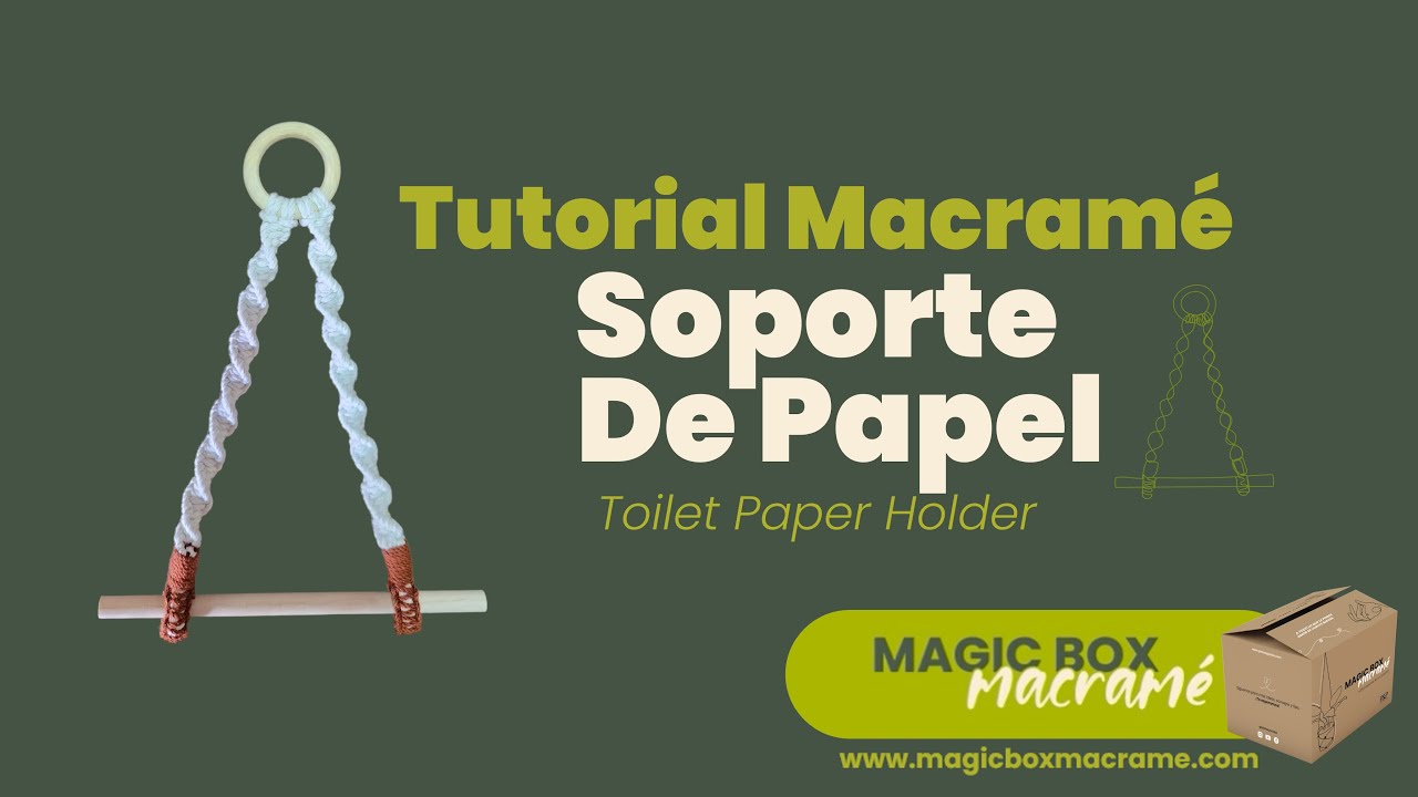 Tutorial Macramé Soporte para Papel Higiénico para Principiantes Hecho a Mano ✨ Toilet Paper Holder