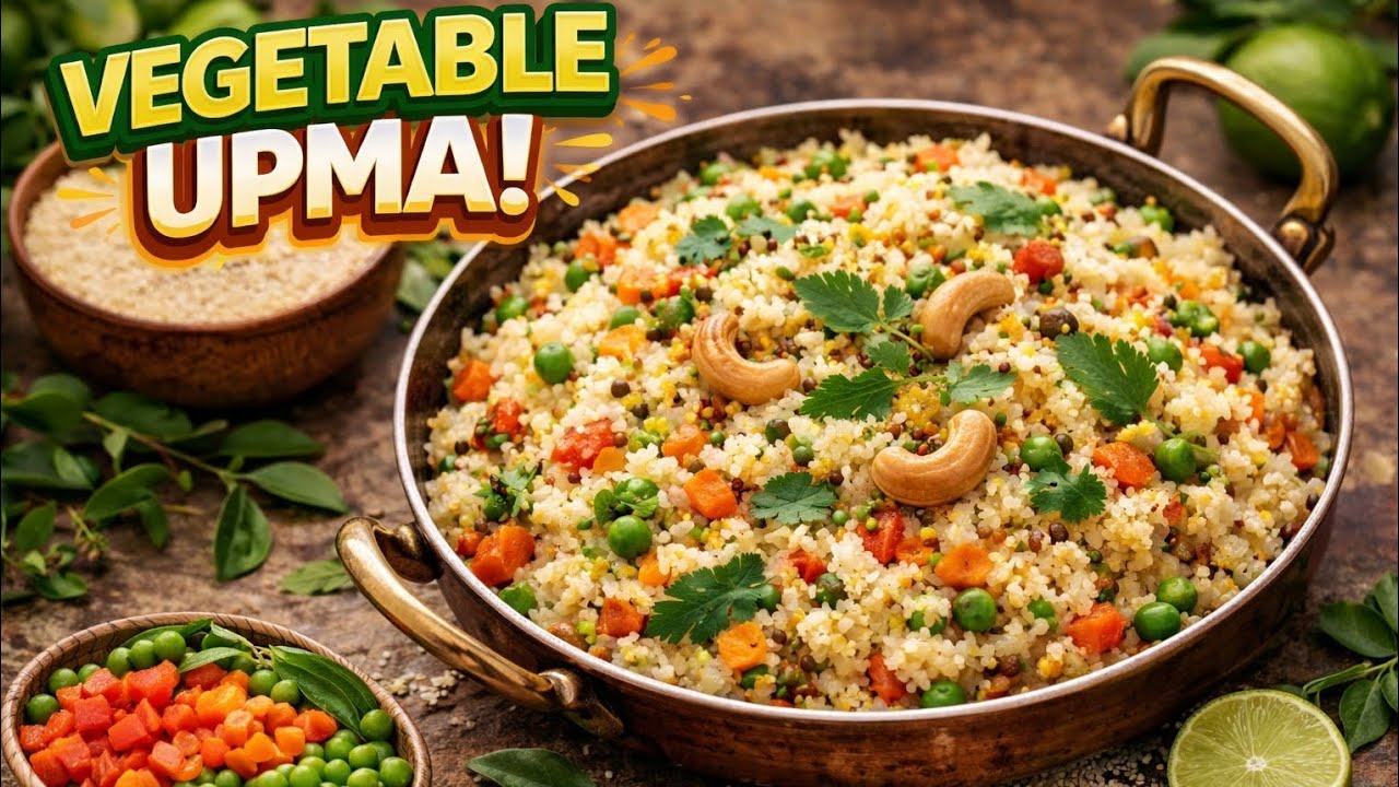 Vegetable upma recipe 😋✨