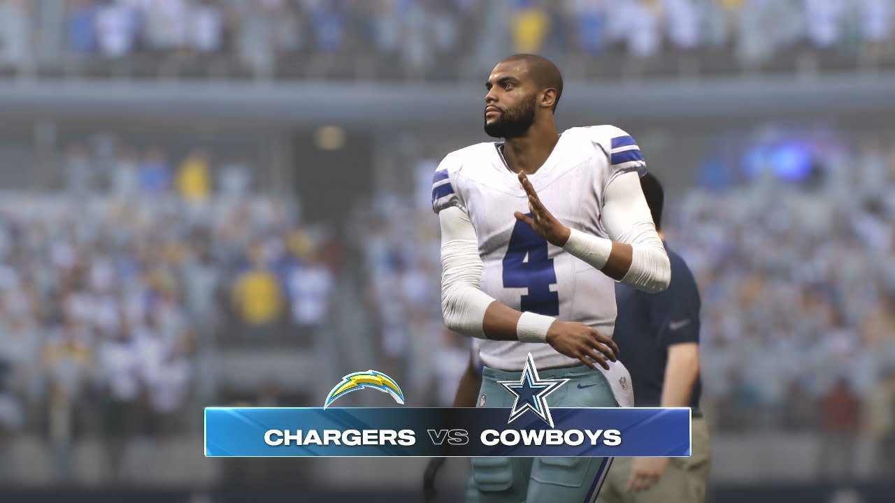 Madden NFL 25 - Los Angeles Chargers Vs Dallas Cowboys PS5 Simulation Week 16 (Madden 26 Rosters)