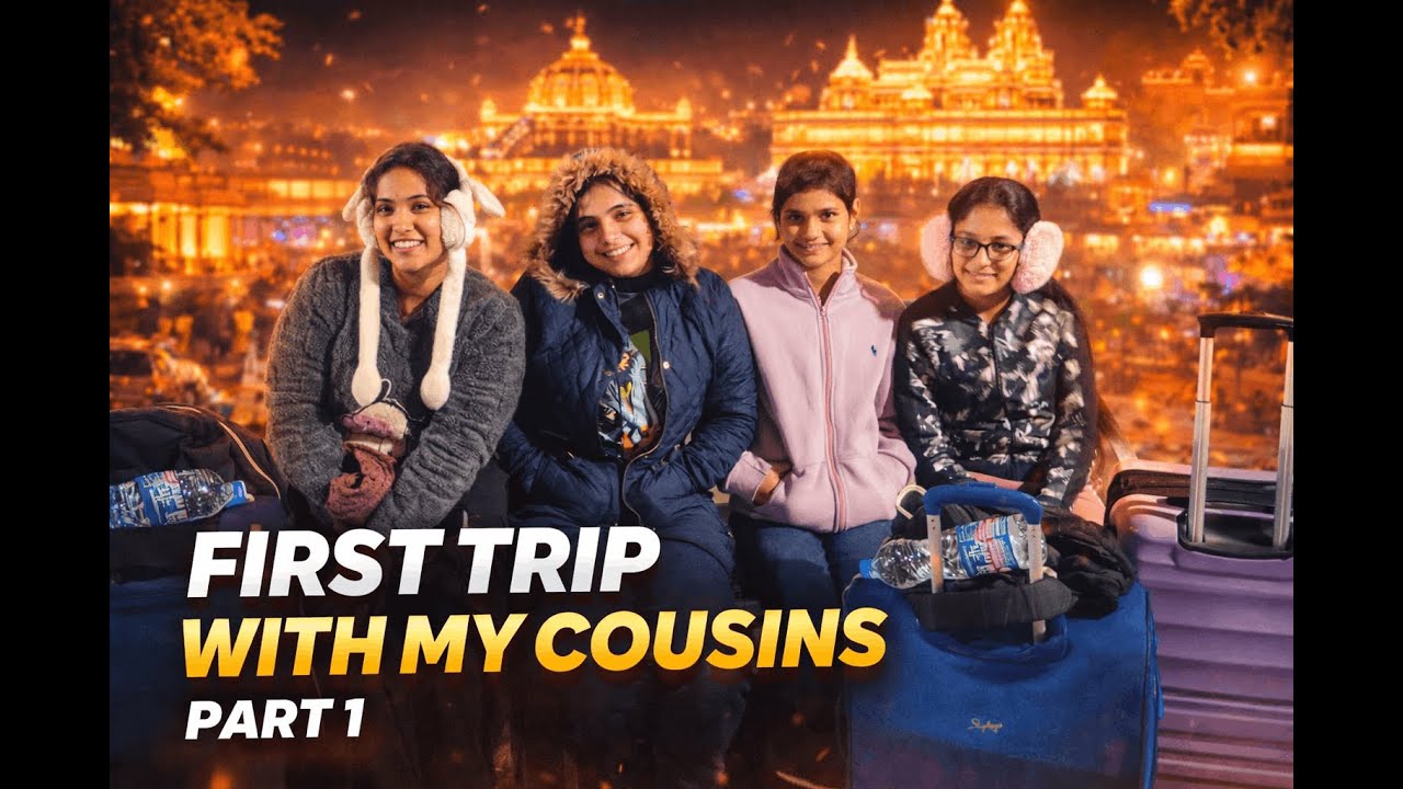 Cousins के साथ मेरी पहली वृंदावन यात्रा ❤️ | मंदिर, दर्शन और मस्ती✨💓: mathura 🙏🏻😌 Part-1