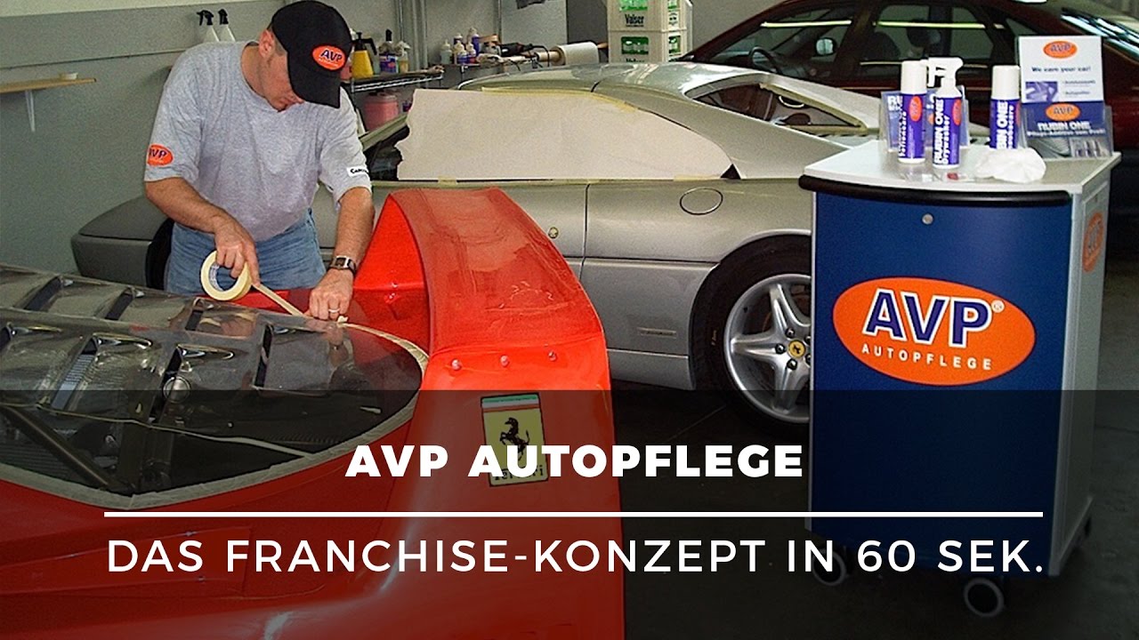 Selbstständig machen mit luxuriöser Autopflege – Franchise mit AVP Autopflege in 60 Sek. erklärt