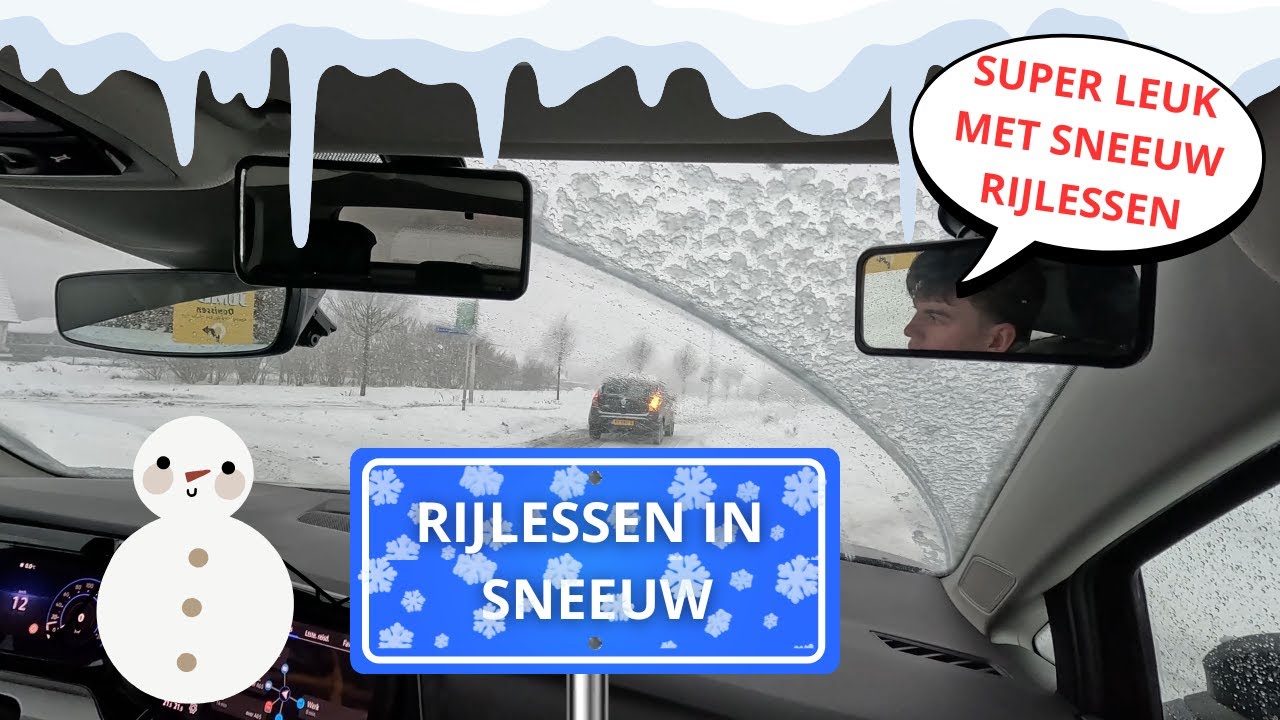 CODE ORANJE ❄️ | Rijles in een sneeuwstorm&hellip; en Thomas durft gewoon te rijden 🚗