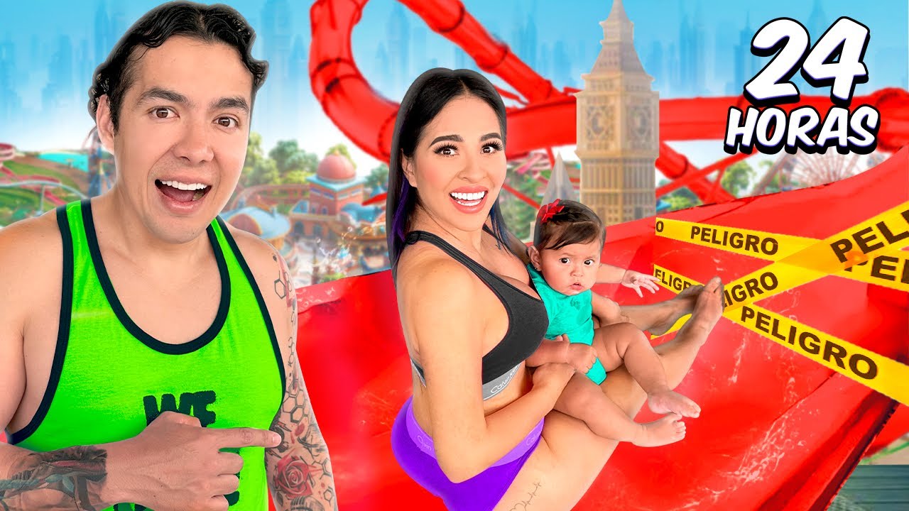24 HORAS EN UN PARQUE ACUÁTICO 🌊 *El más grande del mundo*