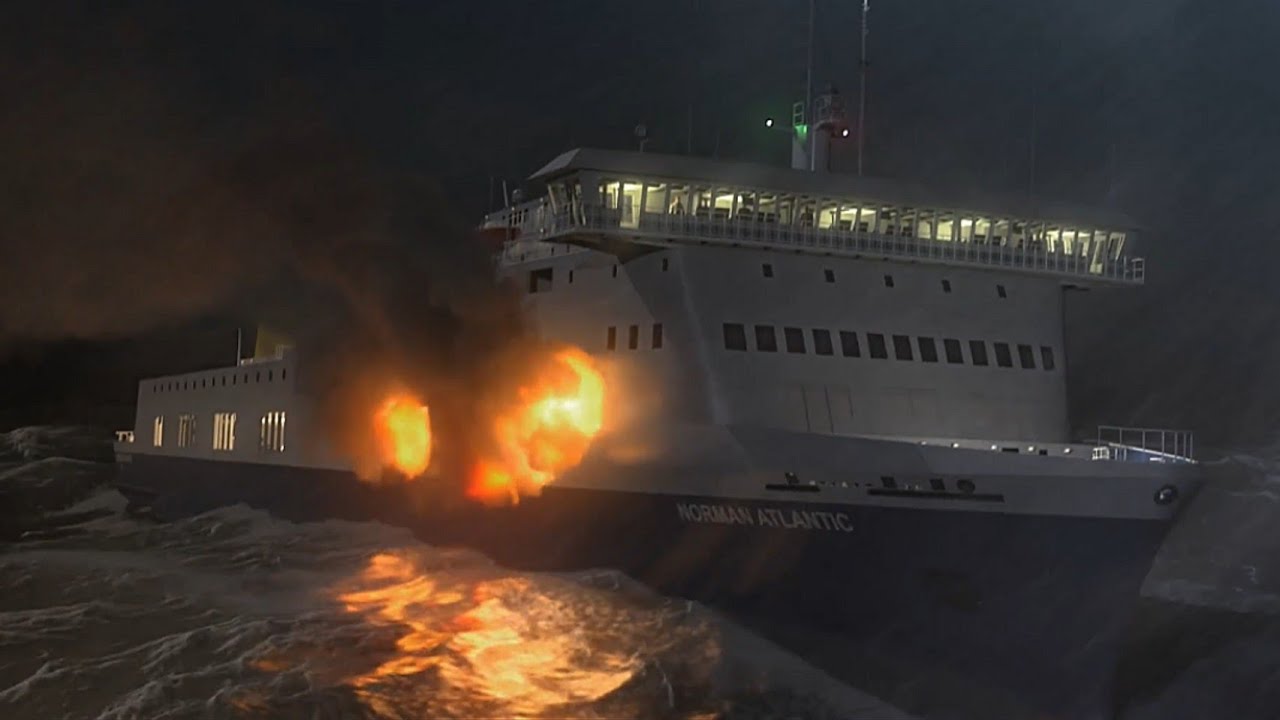 MS Norman Atlantic - Accident Animation