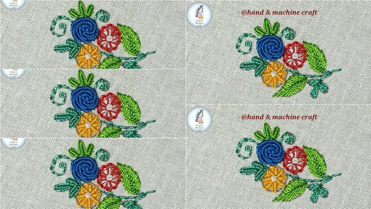 3 Basic Flower Embroidery For Beginners/Embroidery Tutorial