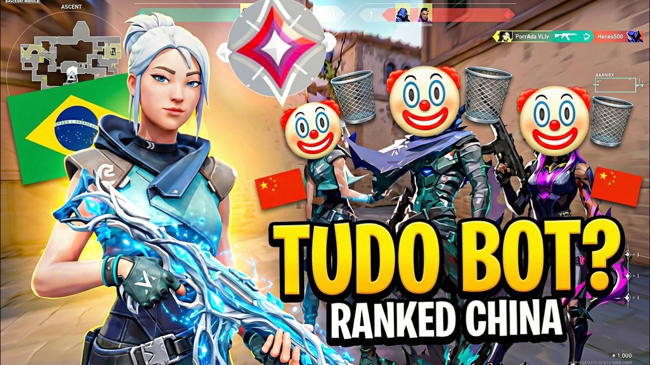 O Nível da Ranqueada Chinesa é ABSURDO... (de ruim) VALORANT MOBILE