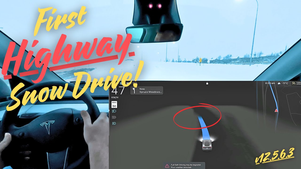 I tried Highway FSD in the SNOW so YOU won't have to | V12.5.6.3