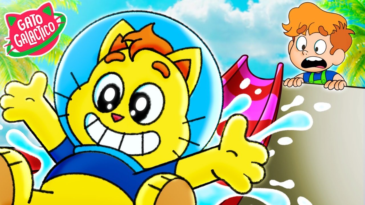 24 HORAS NO PARQUE AQUÁTICO COM ASTRO !!! | Gato Galactico e Astro Desenho Animado gameplay