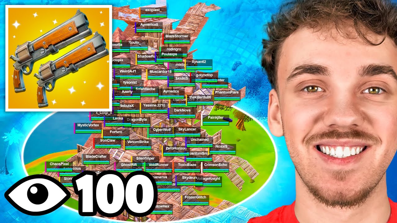 J'ai Organisé un Tournoi Uniquement au Pistolet Mammouth sur Fortnite ! (ft Unchained & Kevko)