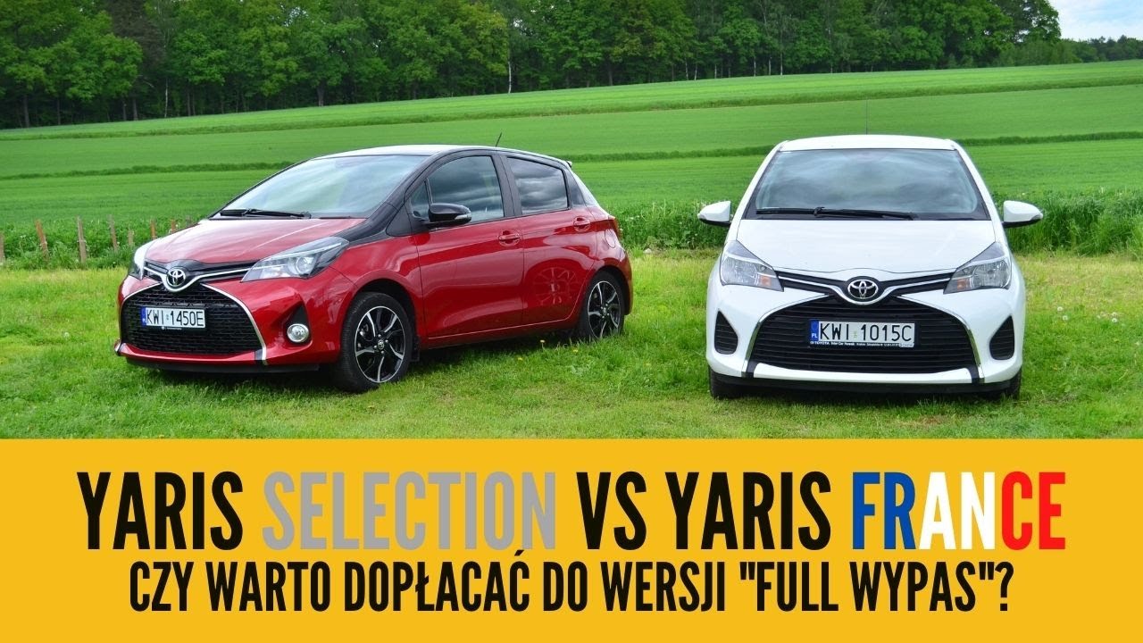 Czy warto dopłacać do wyposażenia? Porównanie najbogatszego Yarisa ze średnią wersją.