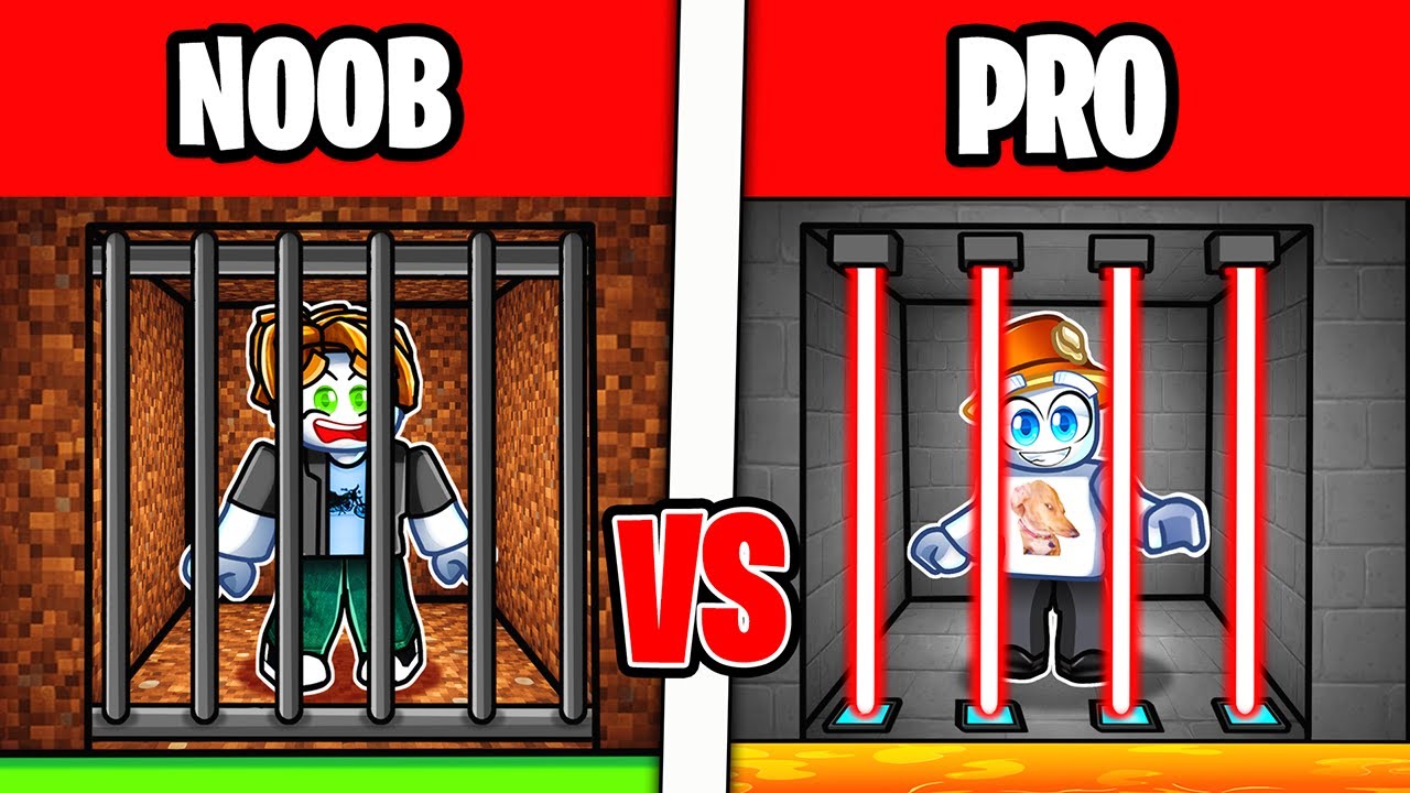 Noob VS Pro MOST SECURE Prison Build Battle in Roblox!