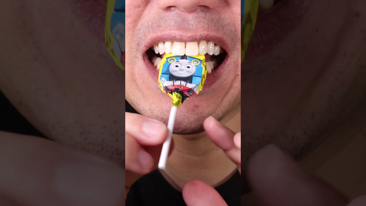 ASMR | Thomas & Friends Crunchy Chocolate Lollipops | Can You Name the Character?