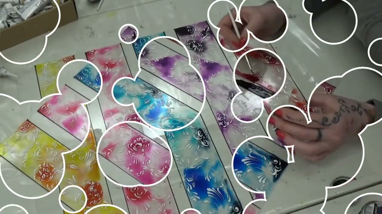 Üvegfestés színkeverés. Könnyen elkészíthető fantasztikus üvegfestmény. DIY Glass painting