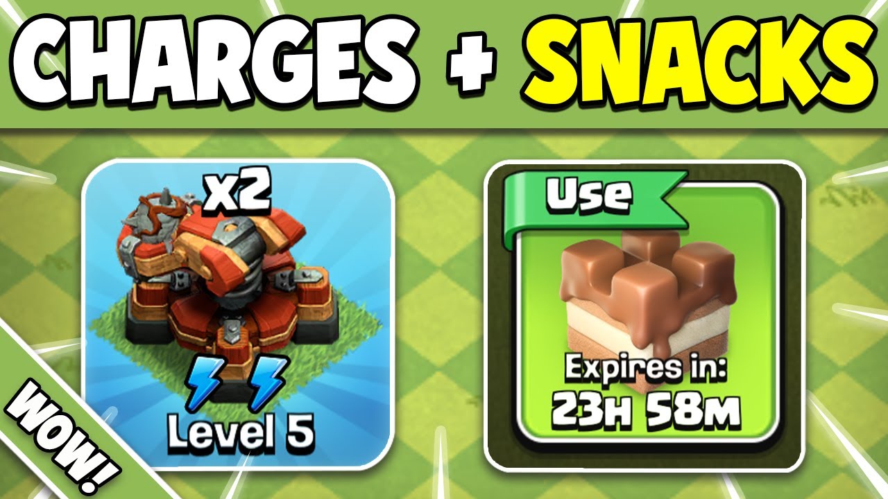 New SUPERCHARGES (Clash of Clans Update) + MAGIC SNACKS (New Event) - Sneak Peek 2