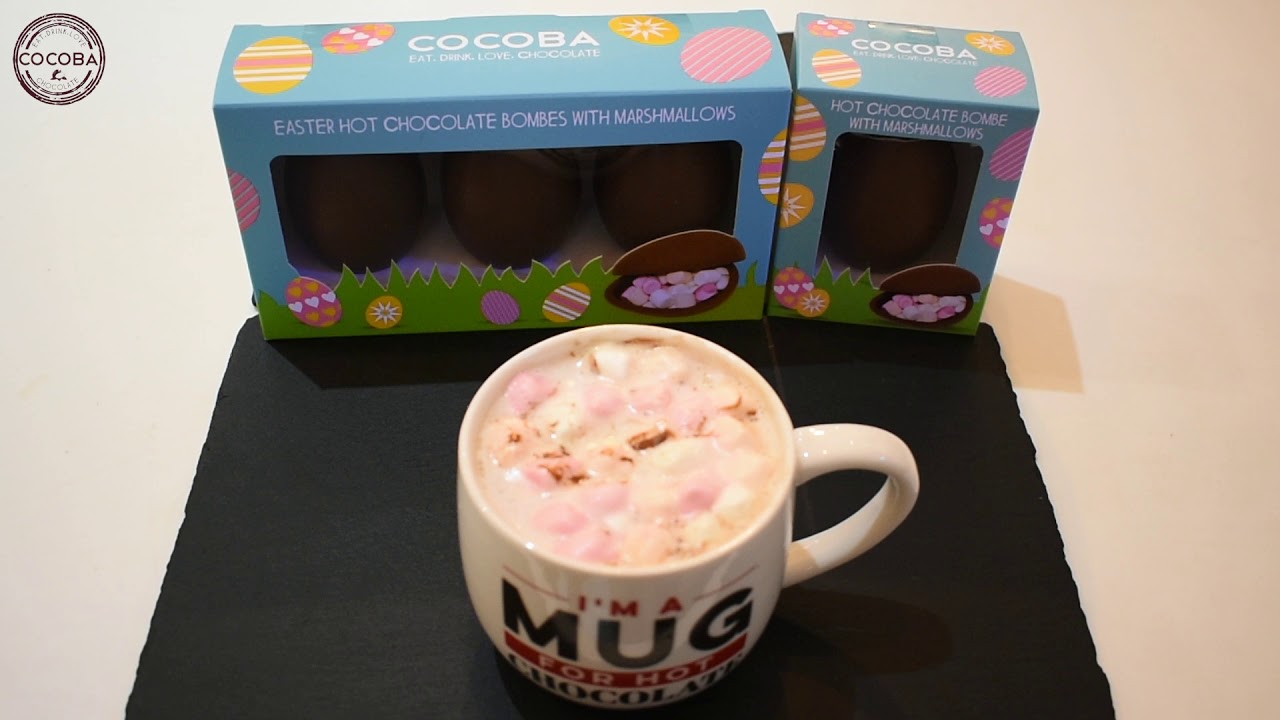 Cocoba Easter Egg Hot Chocolate Bombes - Short