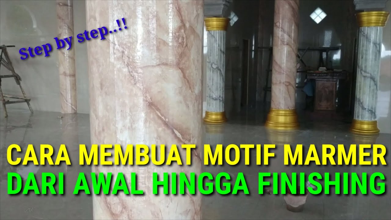 CARA MEMBUAT MOTIF WASH MARMER | MARBLE PAINTING EFFECT