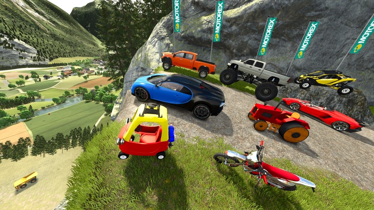Racing Random Cars Through Forest and Mountains