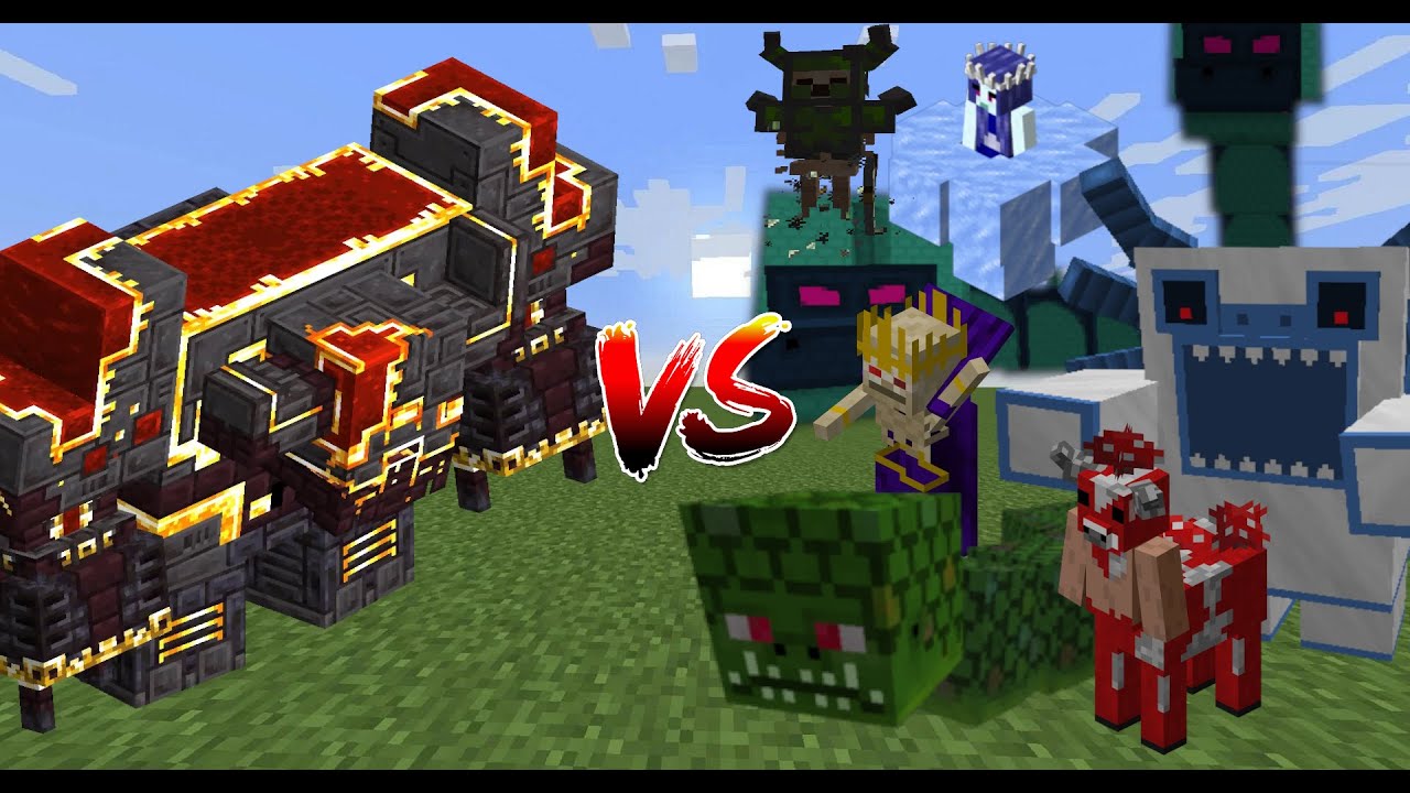 Netherite Monstrosity (L_Ender's Cataclysm) vs the Bosses from Twilight Forest mod!