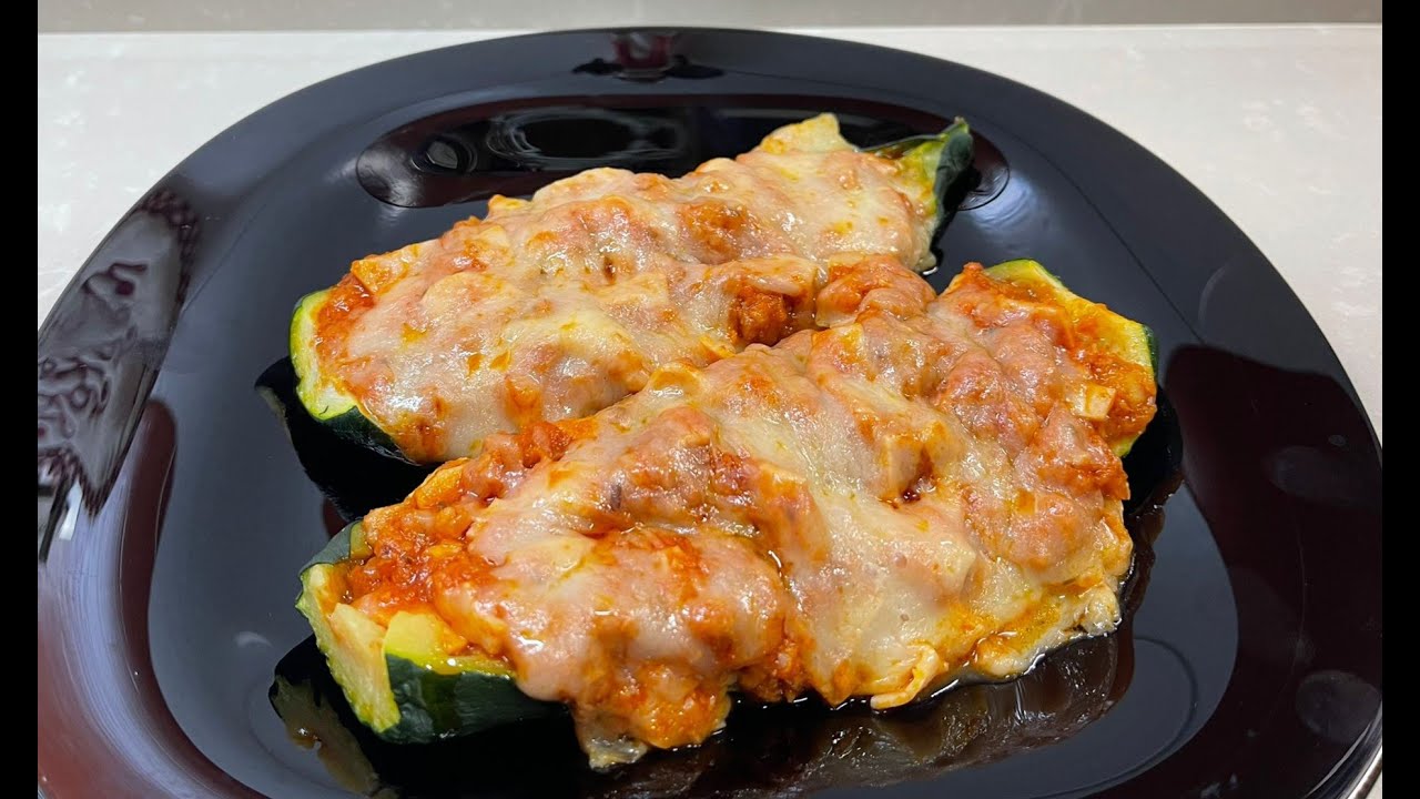 CALABACÍN RELLENO EN MICROONDAS