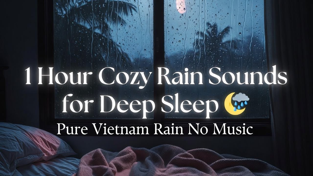 1 Hour Cozy Rain Sounds for Deep Sleep 🌧️🌙 | Pure Gentle Rain No Music
