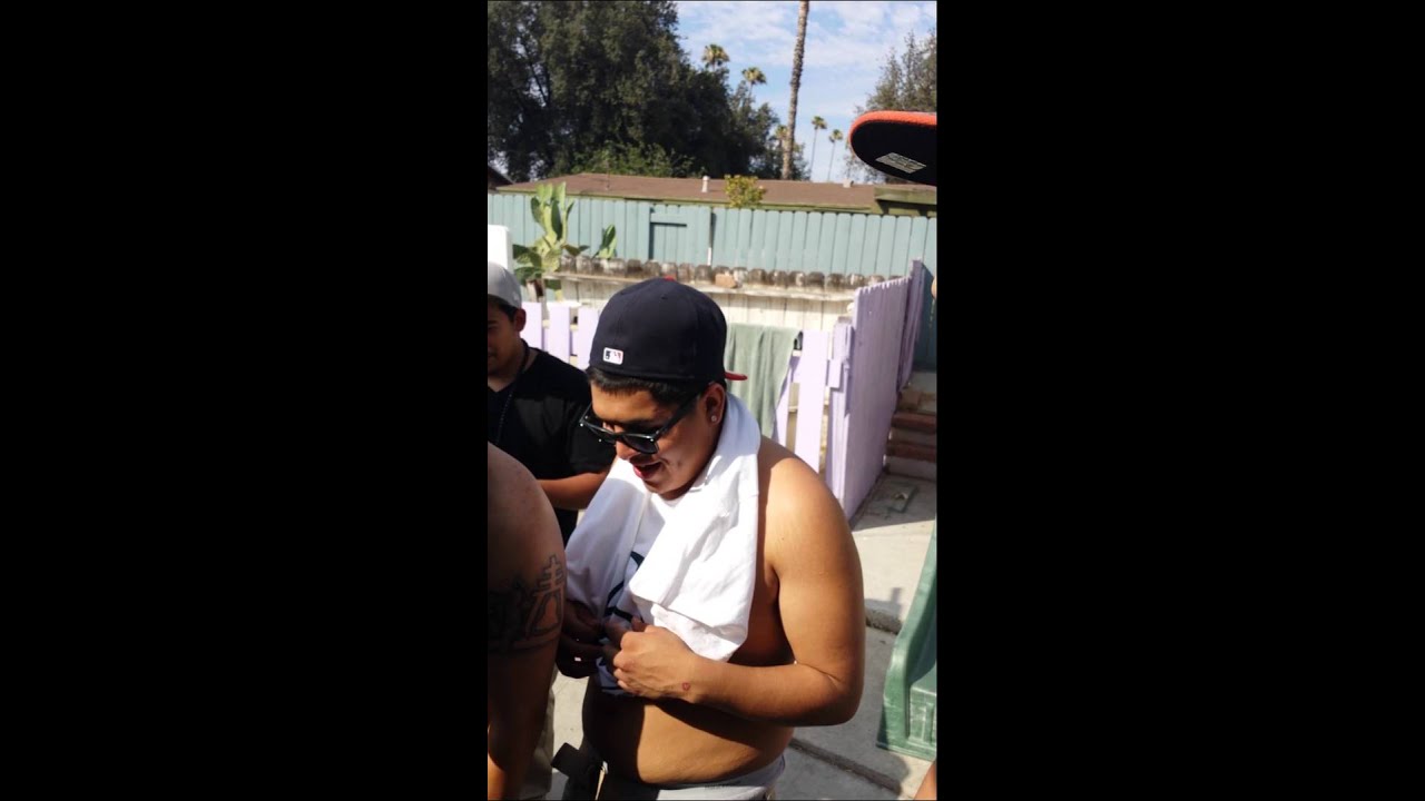 Freestyling at video shoot 