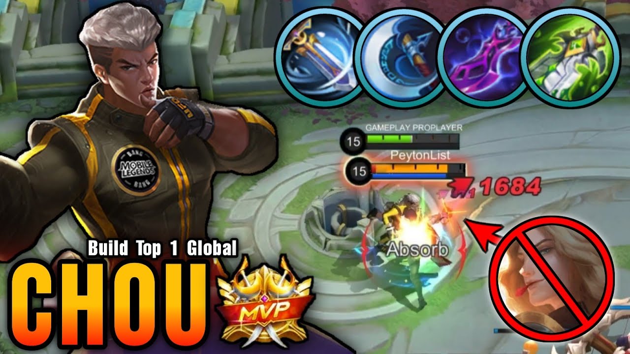 Chou Critical Damage (ONE SHOT DELETE) - Build Top 1 Global Chou ~ MLBB