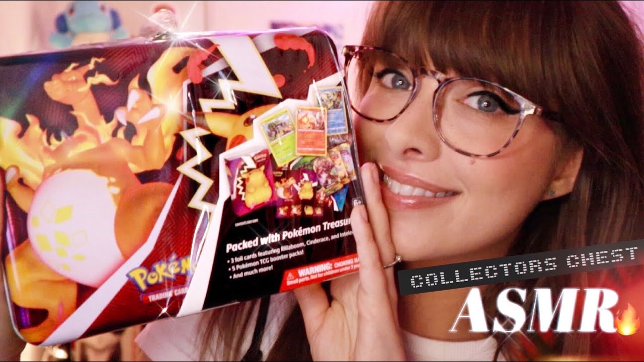 ASMR 🔥 Pokemon TCG Charizard Collectors Chest & Booster Pack Opening!   ☆ Cozy Whispered Unboxing